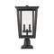 Z-Lite Seoul 2 Light Outdoor Pier Mounted Fixture, Oil Rubbed Bronze & Clear 571PHBR-533PM-ORB - alternate 4
